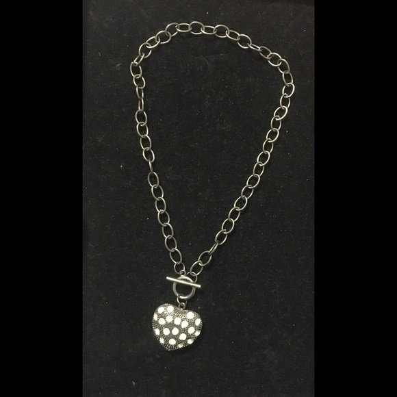 Heart Toggle Necklace Reversible - Picture 3 of 4